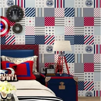 wellyu personality childrens room wallpaper british style stars and stripes stars vertical stripes wallpaper ab version