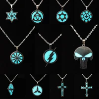 2020 luminous pendant necklace stainless steel cross personality jewelry for men glow in the dark necklace accesory wholesale