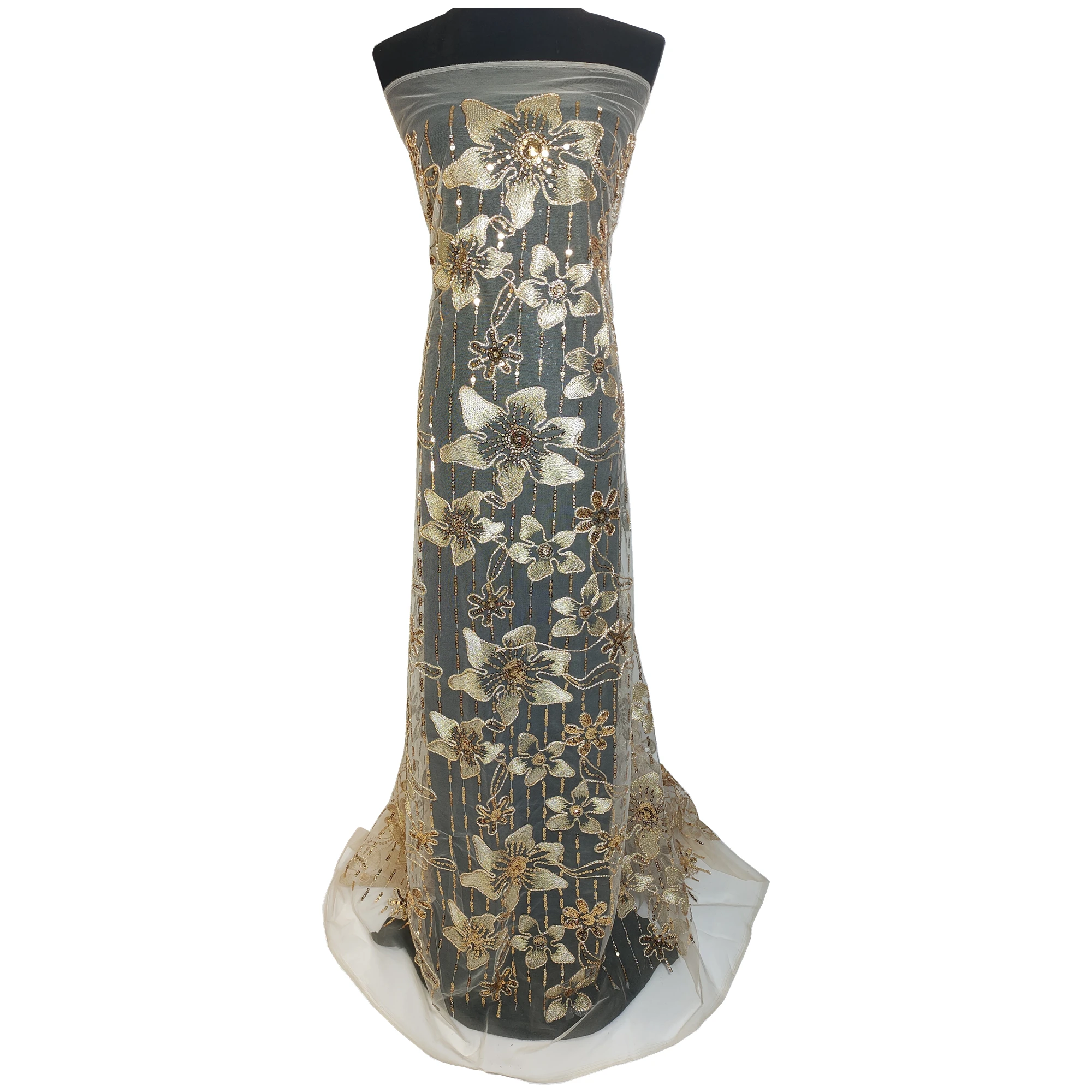 Блестящий шнур кружевная ткань зеленые блестки звездный узор блестящие платья