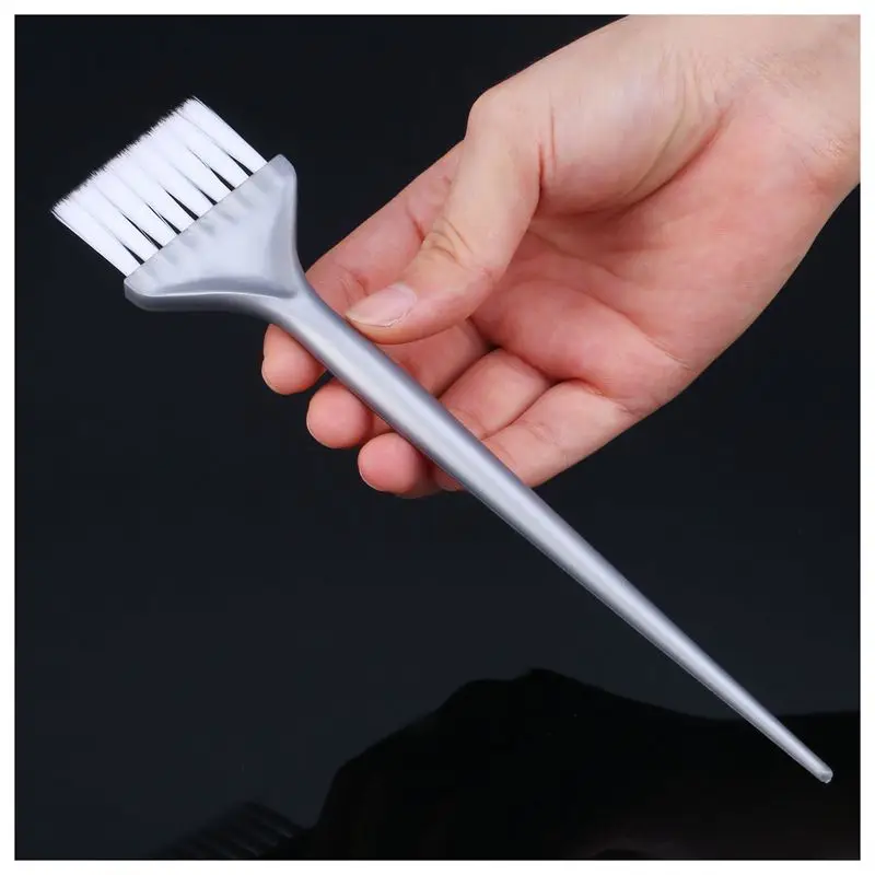 

5 Pack Hair Dye Coloring Brushes Hair Coloring Dyeing Kit Handle Salon Hair Bleach Tinting DIY Tool, Silver Grey