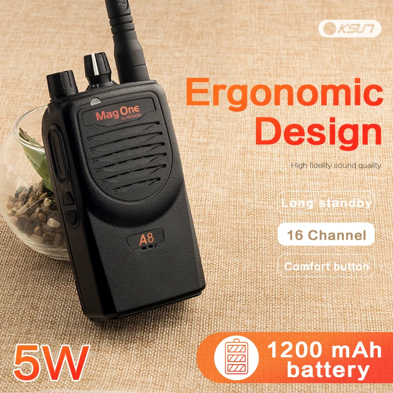 Mag One A8D Walkie Talkie A8 Upgraded Version of High Power Digital 5w Two Way Radio UHF 403-425MHz Portable Handheld Radio