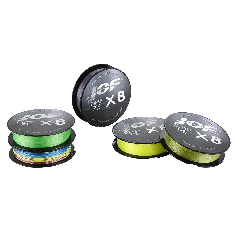 JOF 8 Strands Fishing Line 150M 300M 500M  Braided Fishing Line Multifilament PE Line Fishing Carp 15 20 30 40 50 60 80 100LB