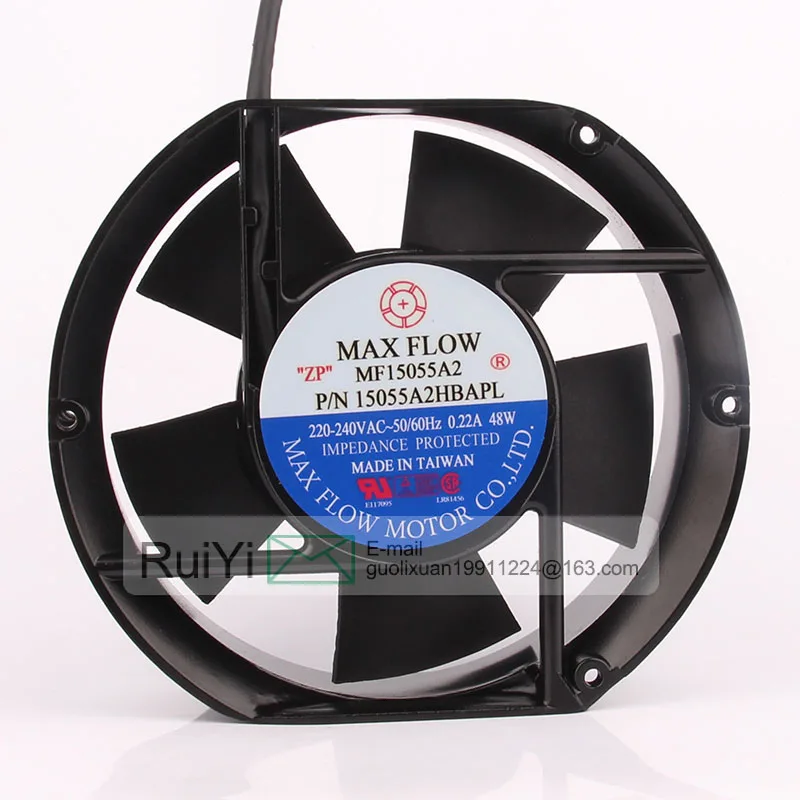 

New Max Flow Fan MF MFA15055A2 A1 A3 Fan 17251 220V HA2BAPL 172X150X25MM Graphics Card Fan Double Ball Bearing WITH 2PIN