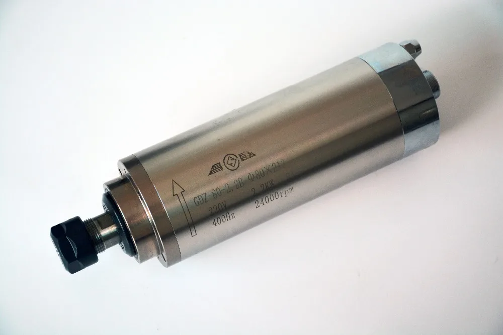 Специальная акция cnc мотор шпинделя 2.2KW 220V 380V охлаждение водой ER20 с диаметром 80 мм GDZ-80-2.2B