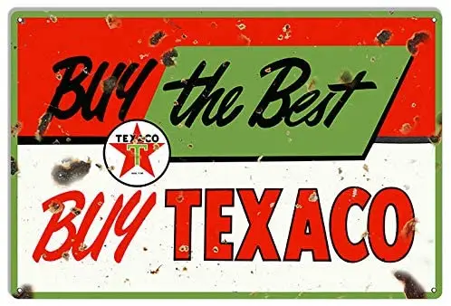 

ArtFuzz Texaco Gasoline Reproduction Motor Oil Metal Sign 12x16