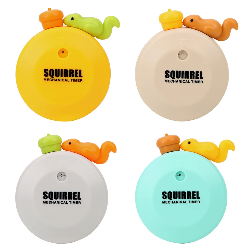 

NICE YARD 60 Minutes Cute Squirrel Magnetic Mechanical Timer Kitchen Timers Countdown Alarm Reminder Cooking Reminders Tools