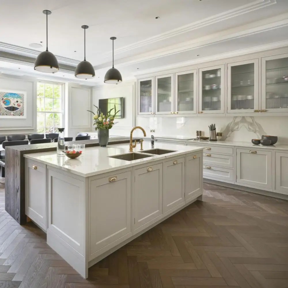 CBMMART фабрика белая Массивная древесина дизайн кухонного шкафа|Кухонные шкафы| |