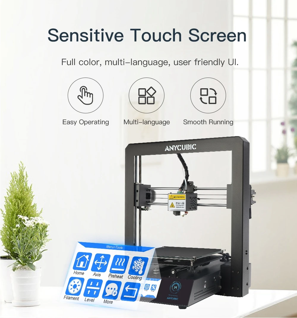 ANYCUBIC I3 Мега 3d принтер жесткая металлическая рамка размера плюс TFT сенсорный экран решетчатая платформа настольная насадка DIY Набор 3d Принтер Комплект