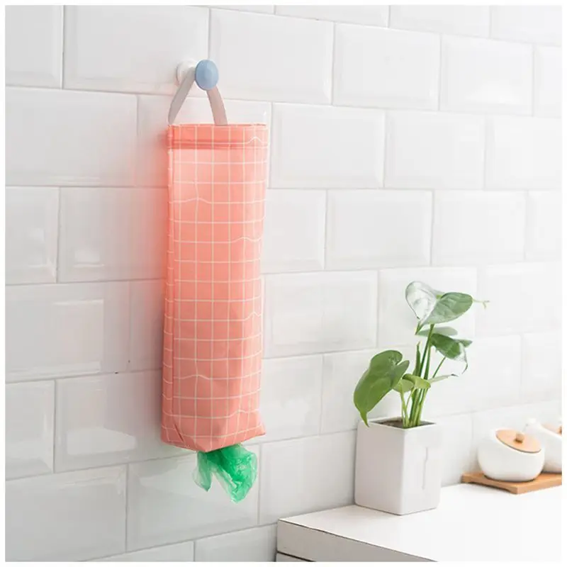 Promotion! Set of 2 Plastic Bag Holder Waterproof Wall Mount Grocery Dispenser Garbage Organizer with Easy Access Top an | Дом и сад