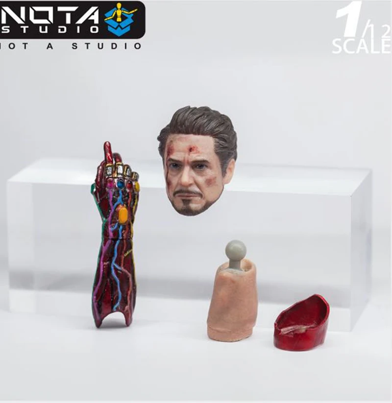 Nota studio Квадратная Головка 1/12 shf mk85 Железный человек трансформация с заменой