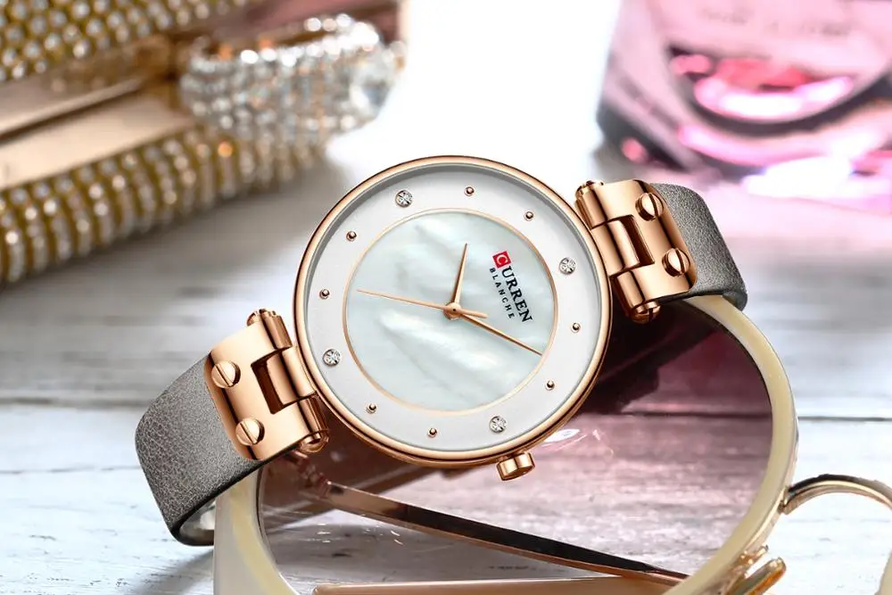 CURREN роскошные Брендовые женские часы Montre Femme Marque De Luxe 2019 наручные с кожаным