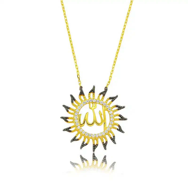 

Silverlina Silver Allah Written Sunglasses Womens Necklace