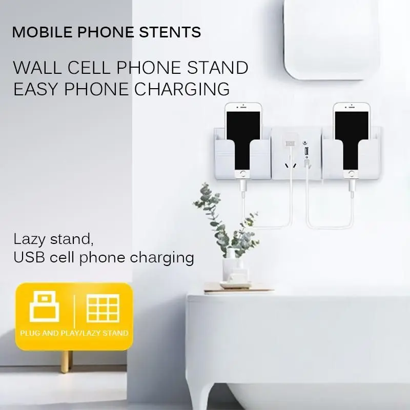 Настенный фиксированный кронштейн для зарядки мобильного телефона Usb разъем