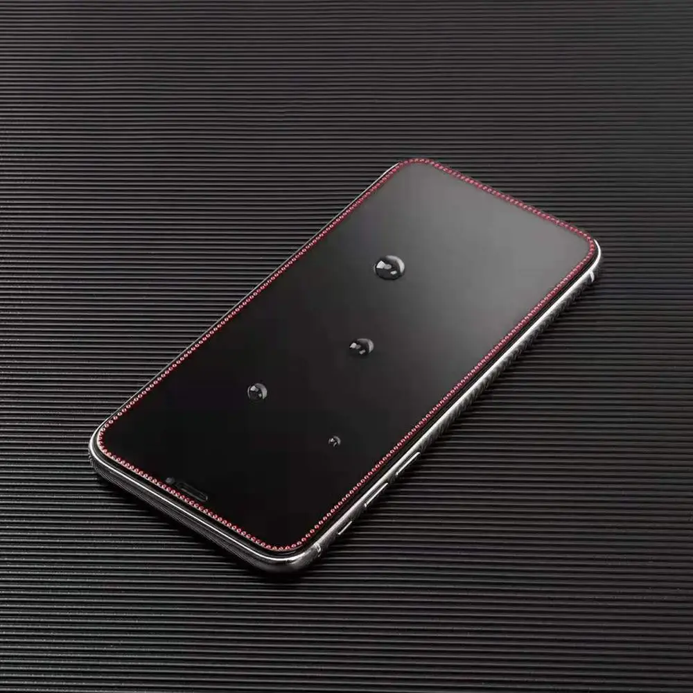 Роскошная блестящая Алмазная пленка из закаленного стекла для iPhone 11 Pro MAX XR XS MAX X6 6S 7 8 Plus, защита экрана, полное покрытие, стеклянная пленка
