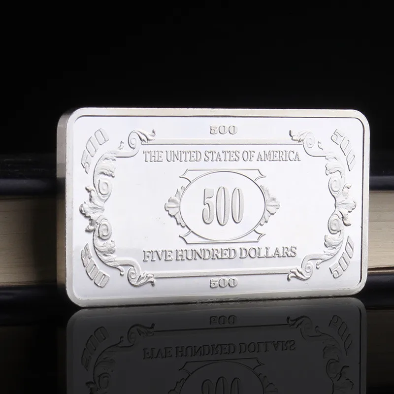 Современные Позолоченные слитки $500 золотые и серебряные памятные монеты