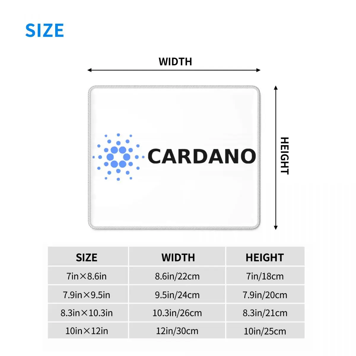 

Cardano Cool Mouse Pad Hodl ADA Crypto Coin Cryptocurrency Blockchain Antislip Desk Mat Pads Rubber PC Table Decoration Cover
