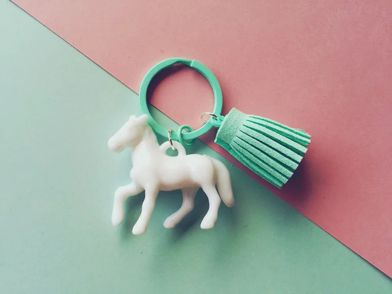 

Keychain original pony star key chain bell tassel bag hanging key ring lovers gift birthday present festival Christmas gift