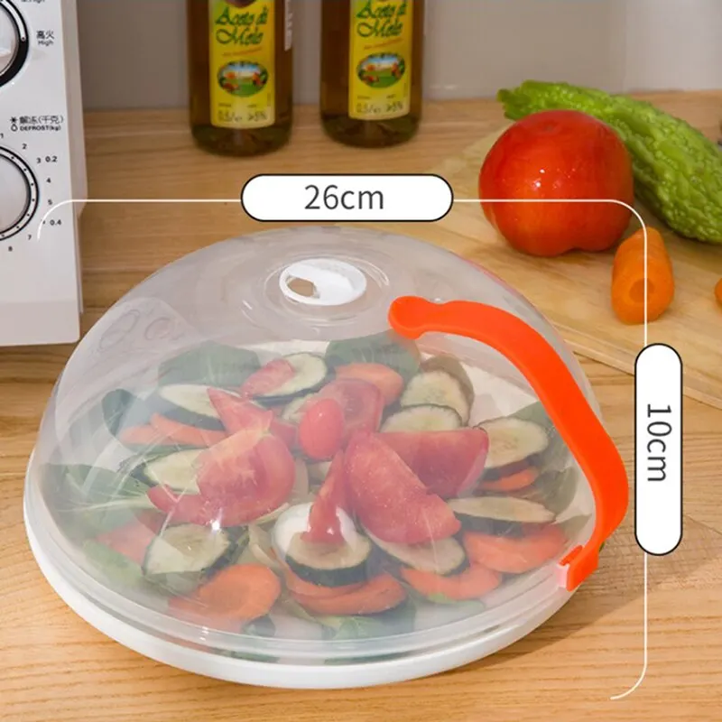 

1pc Fresh-keeping Lids Plastic Oil-proof Microwave Oven Cover Handle
