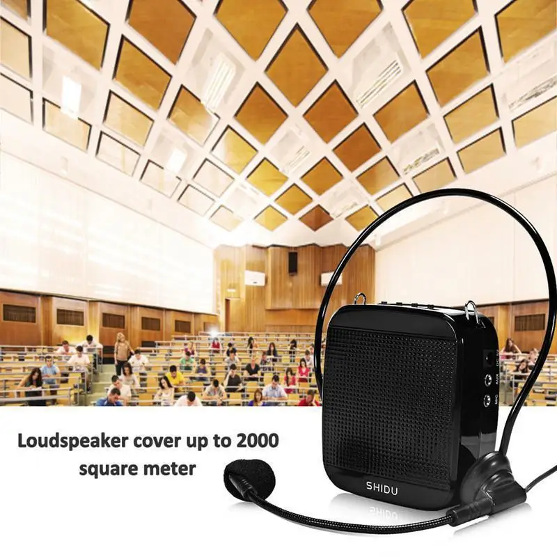 

Portable Wired Loudspeaker 15w Voice Amplifier Megaphone Booster With Wired Microphone Loudspeaker Speaker
