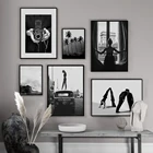 Скандинавская абстрактная Настенная картина черно-белая, Скандинавская Картина на холсте, постеры для галереи, принты для гостиной, интерьера, домашнего декора