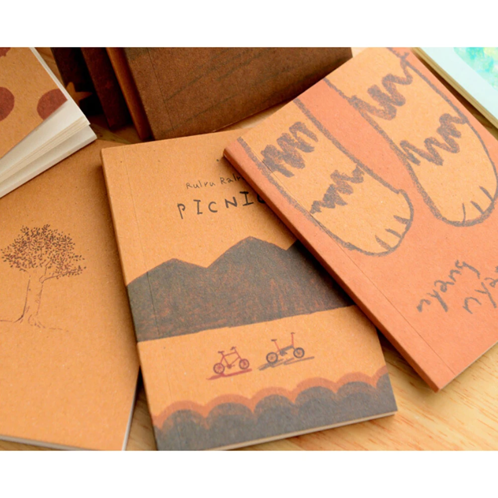 

8 Styles Planner Traveler's Notebook School Stationery Vintage Pastel Drawing Pastels Pockets Notedpad Diary Pocket Book