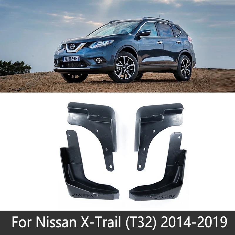 2014-2019 T32 Для Nissan X-Trail 2008~ T31 T32 T 31 32 брызговик брызговики Брызговики аксессуары X Trail XTrail 2010 - Название цвета: 2014-2019 T32