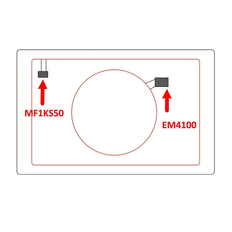 1 шт. IC + ID двойная rfid карта kaart EM4100 & FM11RF08 S50 Rfid NFC Composiet Card 125 кГц RFID 13 56 МГц Tag|nfc tag|s50