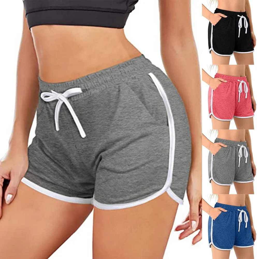 New Women Sport Yoga Shorts Women Cool Shorts Short 2021  Fitness Camouflage Elastic Running Outdoor Broadcloth Print Polyester