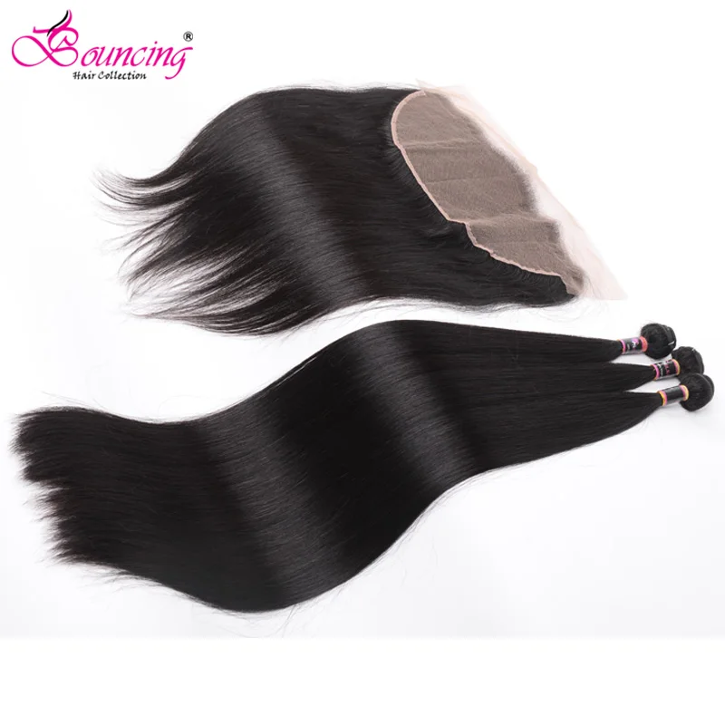 Bouncling прямые 10 26 дюймов человеческие волосы для наращивания 100% remy в бразильских