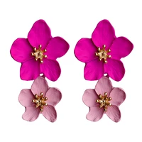 european and american new korean edition multi color fashion trend flower earring nail female