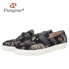 Кроссовки мужские Piergitar, летние, повседневные, с белой подошвой, с металлическими кисточками, ручной работы, 2021