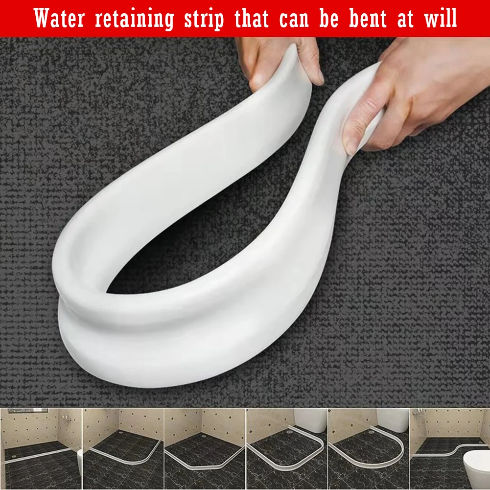 

Складная система удержания порога воды для душа, водонепроницаемая самоклеящаяся полоска для влажной и сухой воды