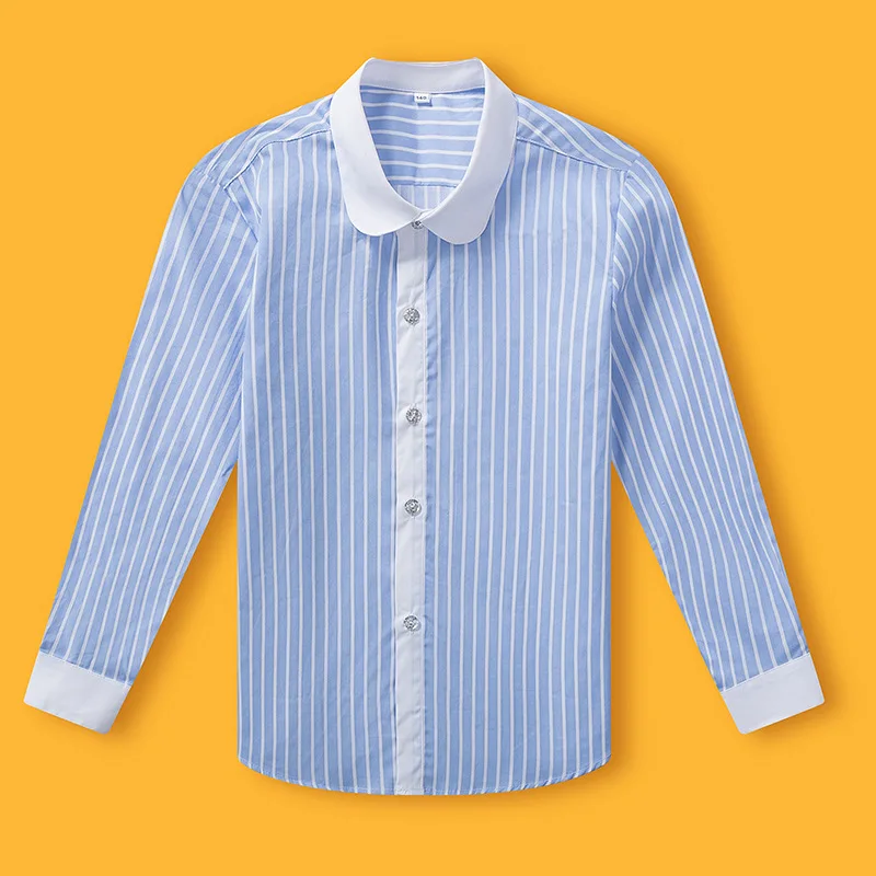 Рубашка для мальчиков официальная выступлений летняя белая рубашка из 100% хлопка