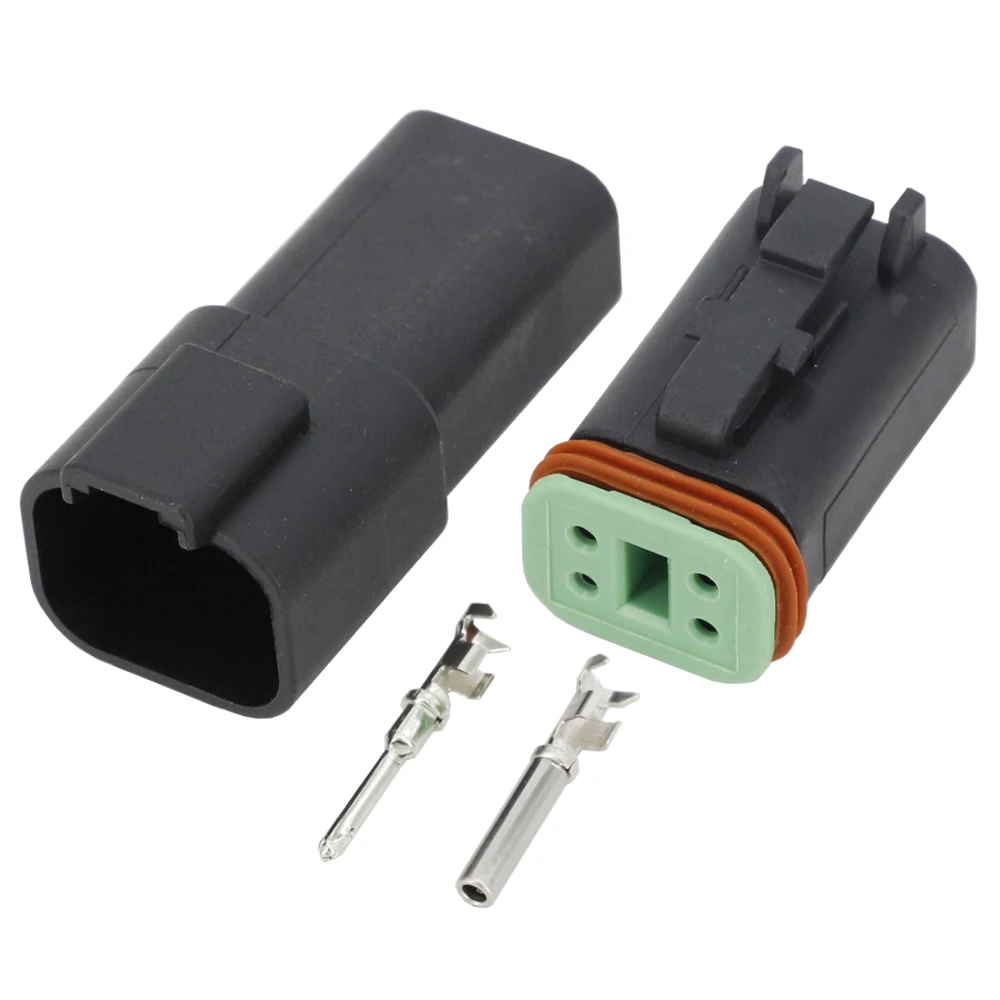 Black 5 Sets 4 Pin DJ3041Y-1.6-11/21 DT Connectors DT04-4P DT06-4S Automobile waterproof wire electrical connector plug | Обустройство