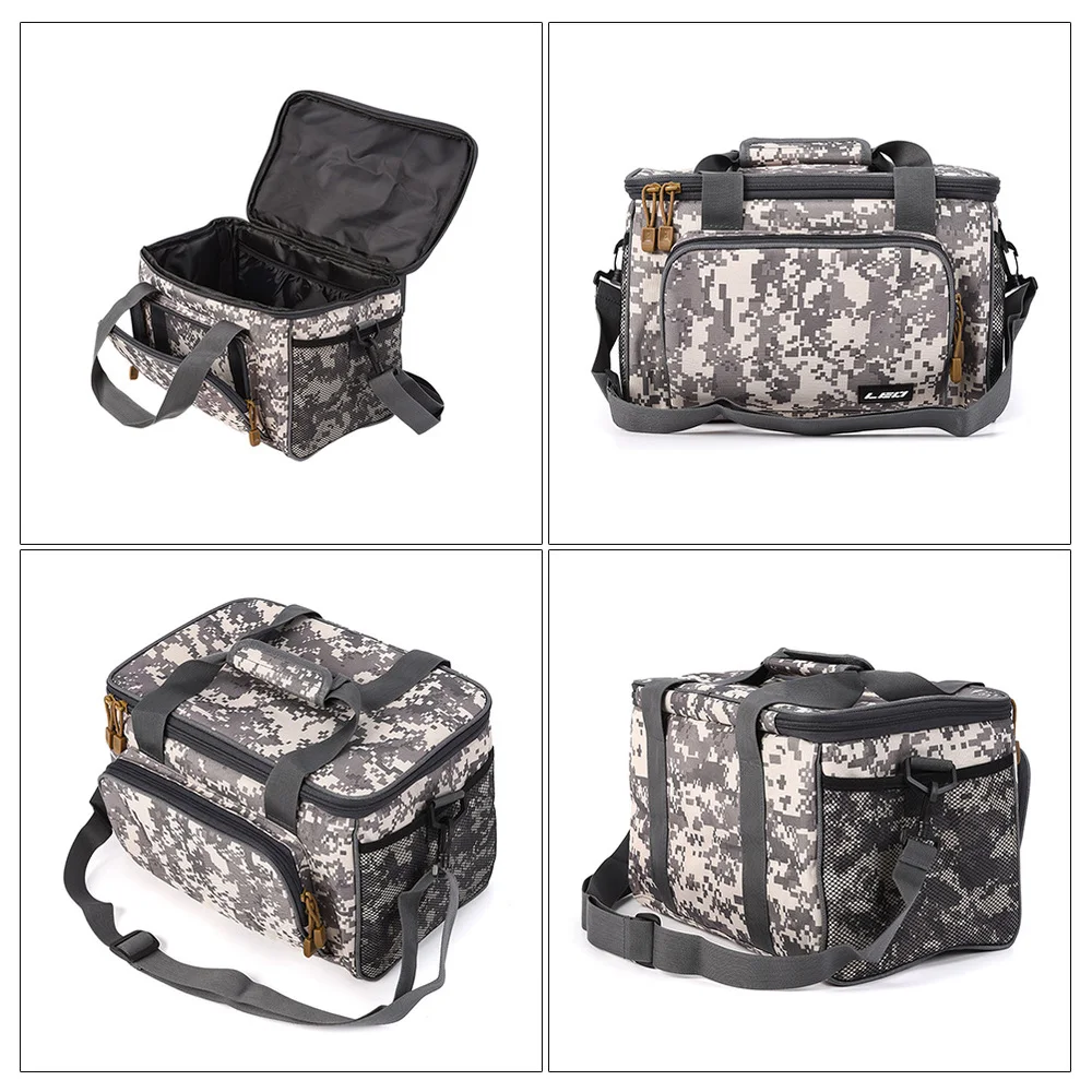 

Oxford Cloth Outdoor Square Multifuntional Fishing Gear Accessories Hard Bait Bag Fishing Messenger Bag(Black)
