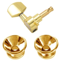 2 x acoustic guitar bass strap button screw lock pins pegs pads golden 1set gold sealed guitar string tuning pegs