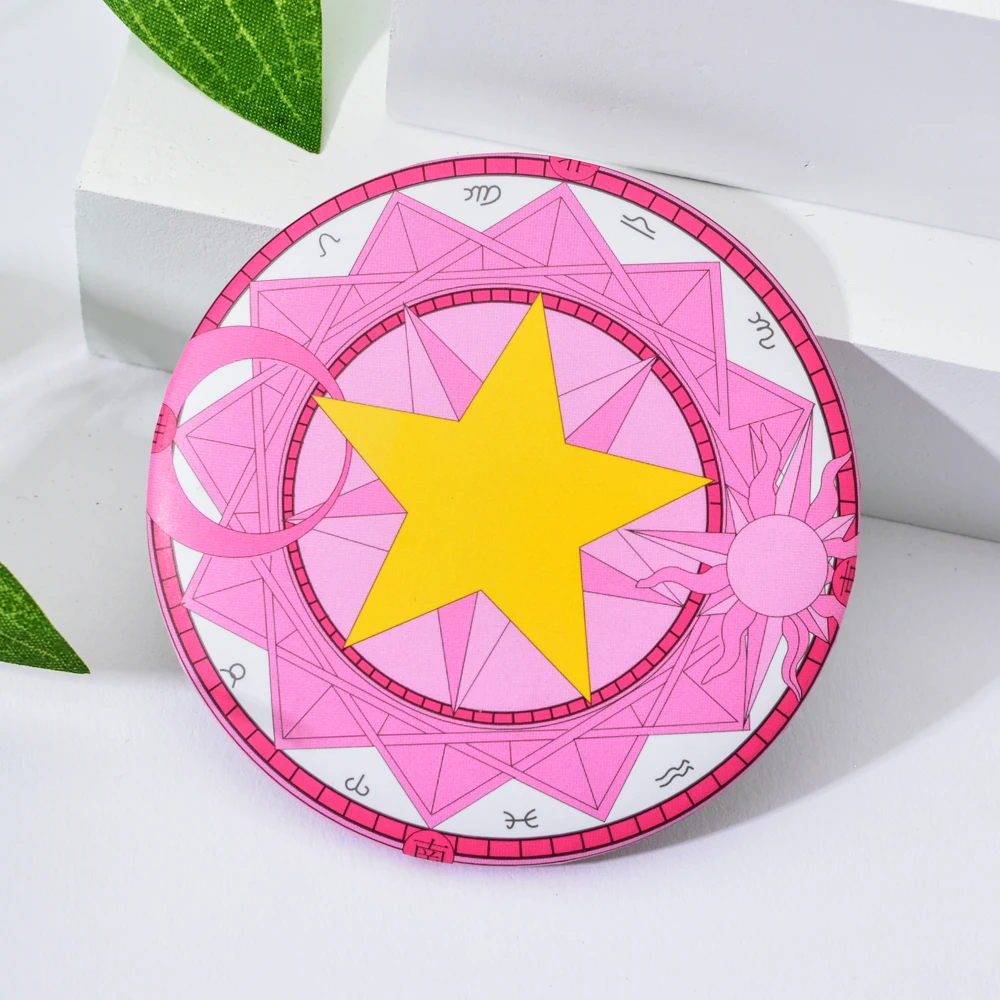 Портативные зеркала с розовым фламинго женские мини карманные пятиконечная