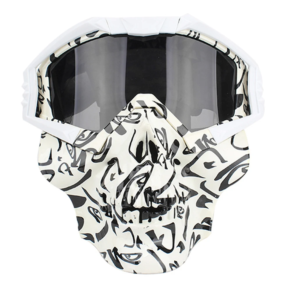 BSDDP винтажные мотоциклетные очки с черепом модульная маска для мотокросса на