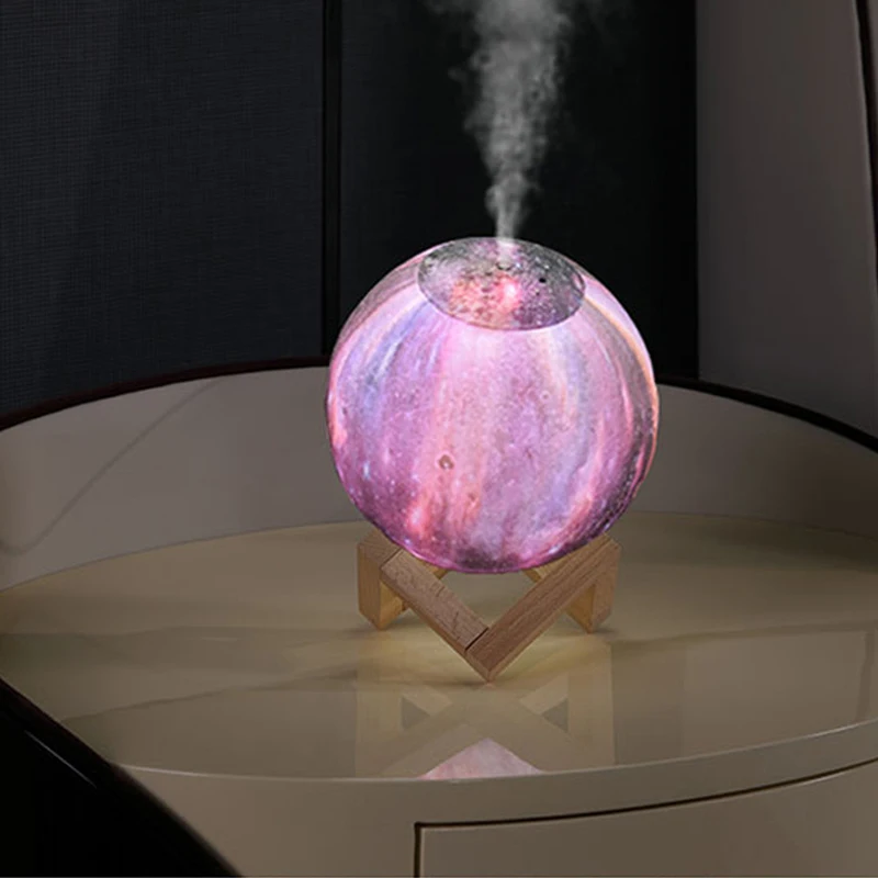 Large Capacity Starry Sky Moon Light Humidifier Air Purification And Silent Bedroom  Desk Lamp Water Atomizer