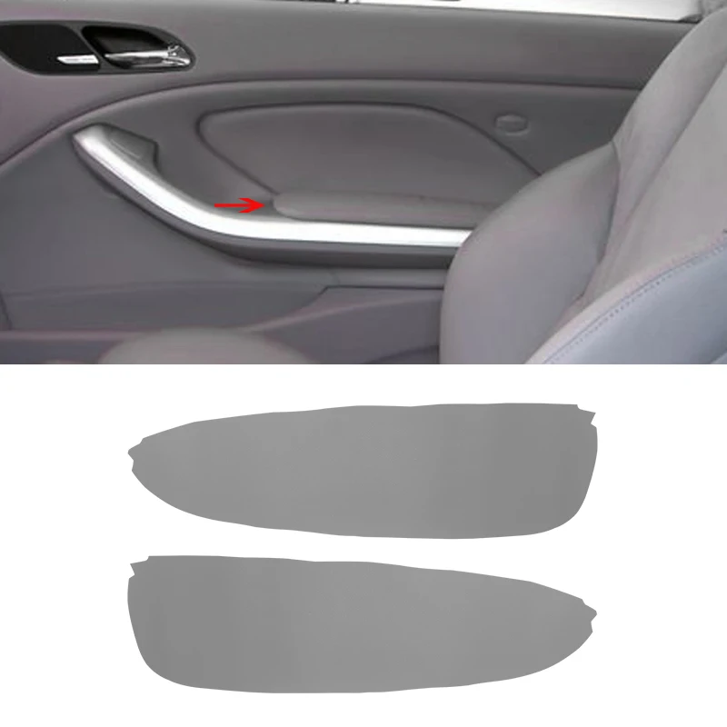 

For BMW 3 Series E46 1998 1999 2000 2001 2002 - 2006 2pcs Car Microfiber Leather Front Door Armrest Panel Cover Protective Trim