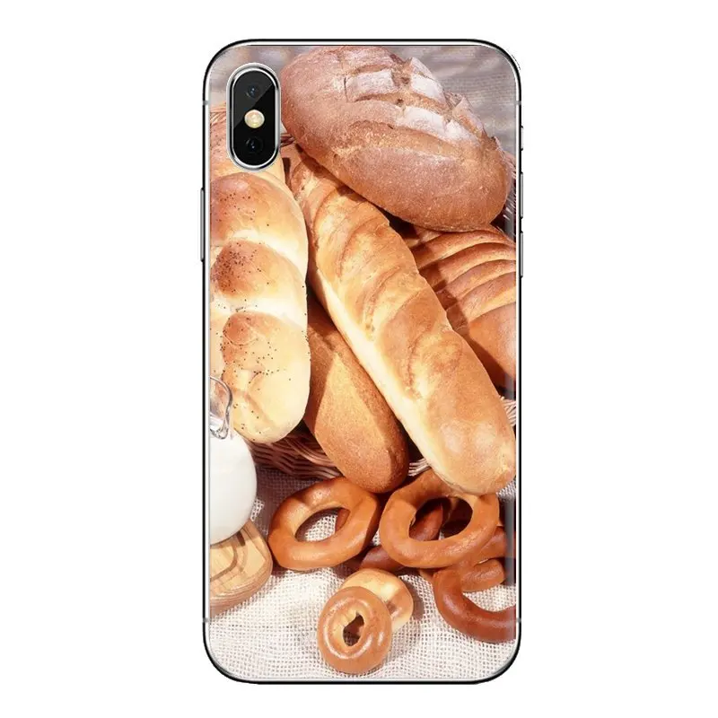 Обои еда выпечки хлеба для samsung Galaxy S2 S3 S4 S5 мини S6 S7 край S8 S9 Plus Note 2 3 4 5 8 Coque Fundas