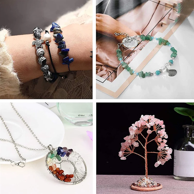 

Irregular Chips Stone Beads for Jewelry Making ,Natural Gemstone Beads Kit for DIY Jewelry Necklace Making Supplies