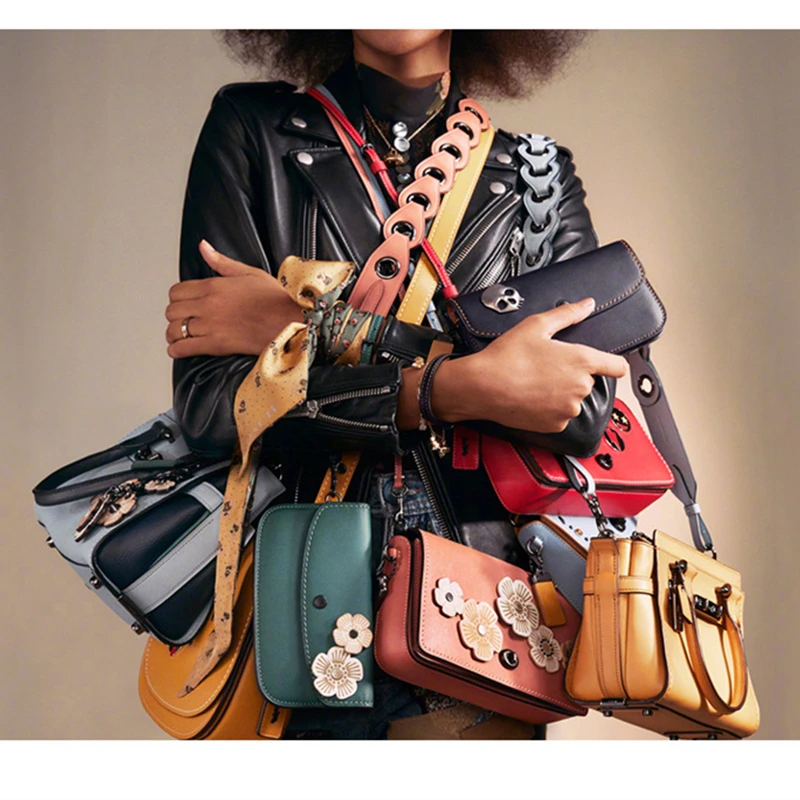 Брендовая кожаная сумка модная на ремне женская широкая сменная плечо