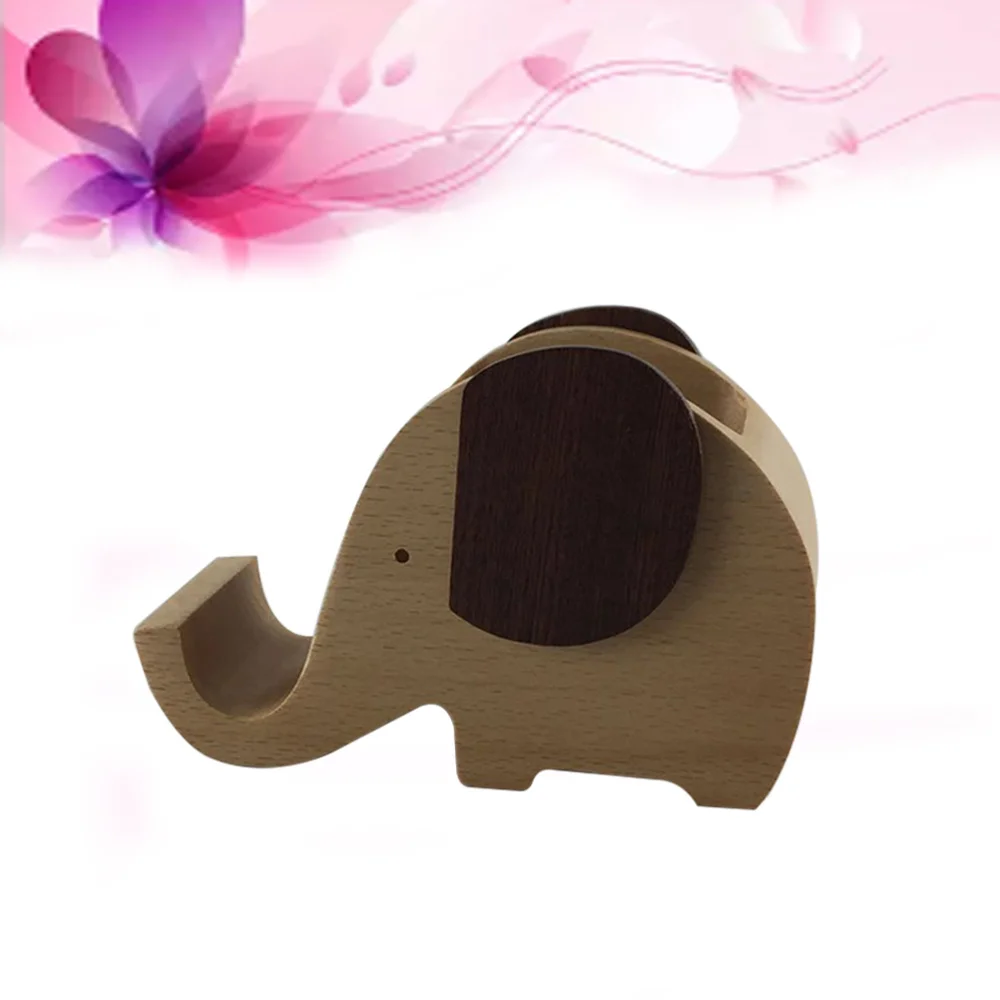 

Beech Elephant Shape Pen Holder Pencil Storage Box Holder with Cell Phone Stand Stationery Box Desk Organizer (Elephant Pen Hold