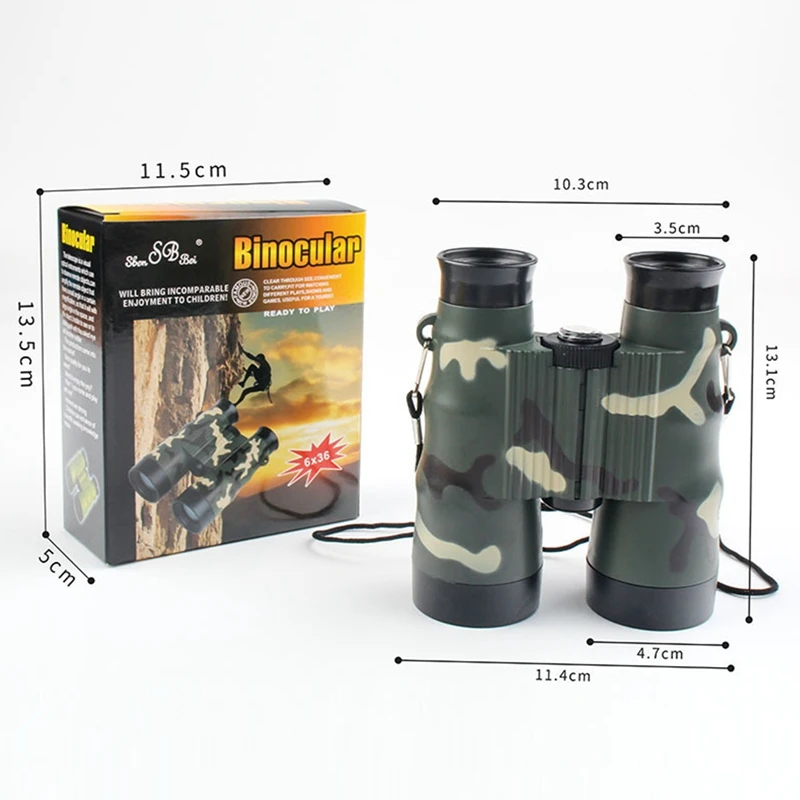 

6X36 Folding Binoculars Telescope For Outdoor Camping Climbing Tools Travelling Field Glasses Children Kids Toys Binoculars