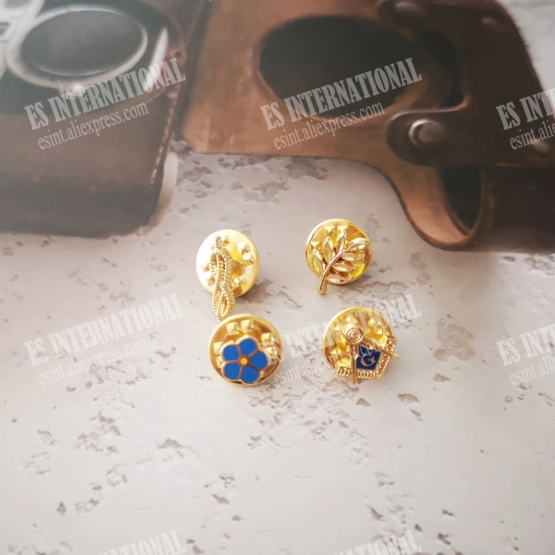 Оптовая продажа 4 различных стилей масонских нагрудных штырьков знак масон