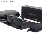 TUZENGYONG Винтажные Солнцезащитные очки поляризационные мужские брендовые дизайнерские женские овальные оправы из сплава и пластика высококачественные солнцезащитные очки UV400