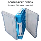 Двухсторонняя коробка для рыбалки, аксессуары для рыбалки, приманки, крючки, коробка для хранения, инструменты, водонепроницаемый органайзер для рыболовных снастей, коробка