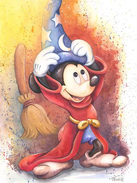 

5d Diy Diamond Painting Disney Mickey Anime Square Round Mosaic Picture Cartoon Diamond Embroidery Cross Stitch Pattern