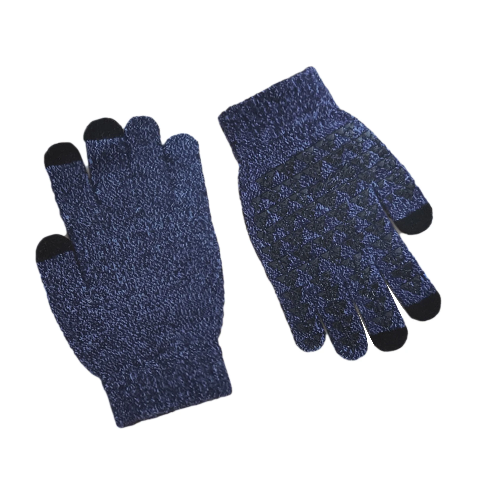 

Winter Gloves Men Women Solid Knitted Gloves Touch Screen Non-slip Driving Cycling Full Finger Warm Mitten Autumn Male Gloves